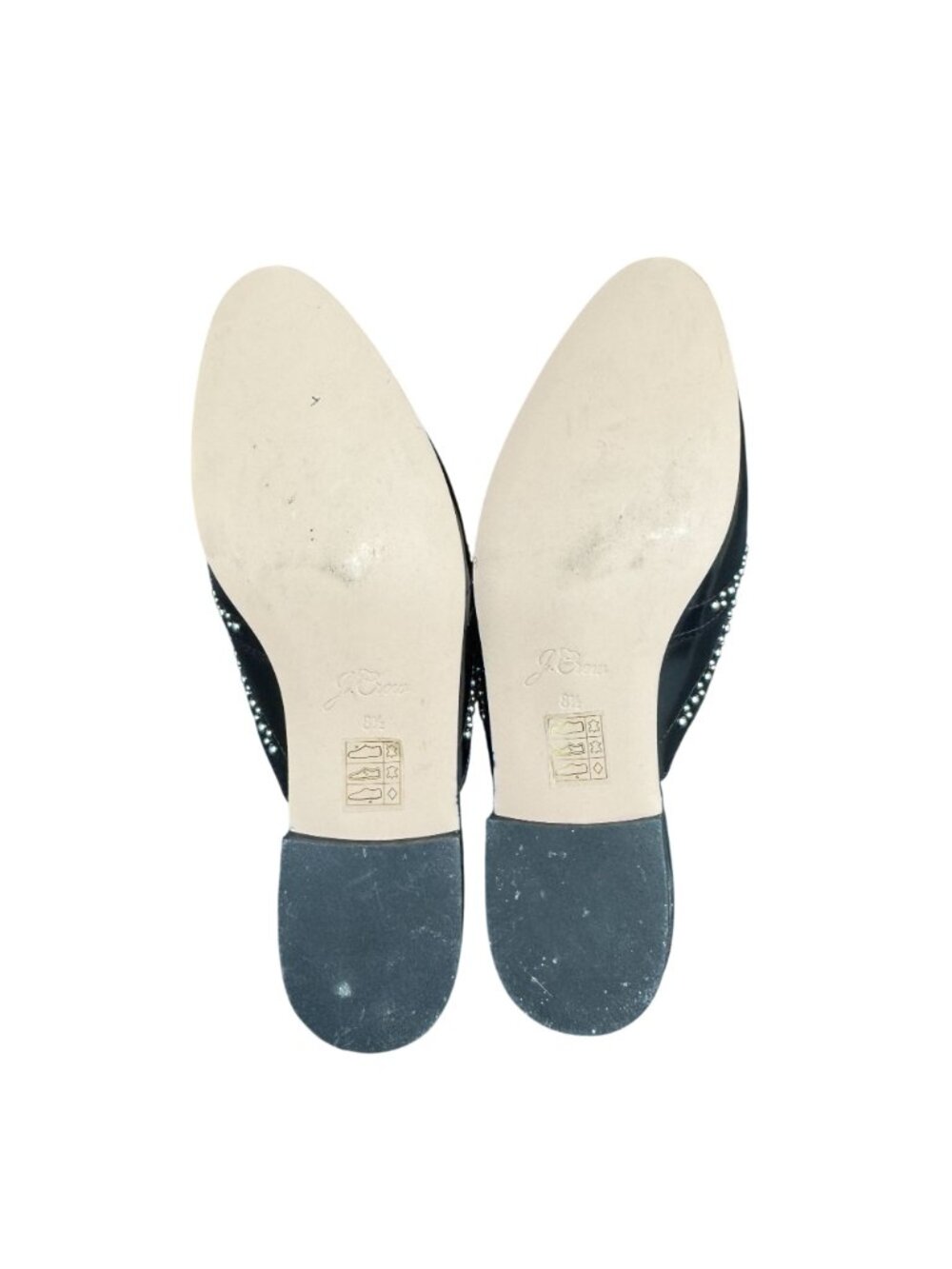 J.Crew Academy Loafer Studded Mules Women's Black Leather, Size 8.5 WORN ONCE - Picture 9 of 10